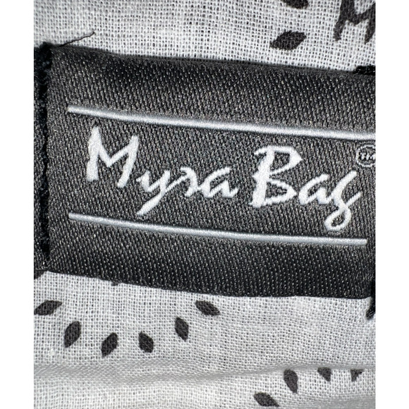 Myra Bag Crossbody Purse Brown Floral Canvas Zip Close Pocket Adjustable Strap - Picture 7 of 10